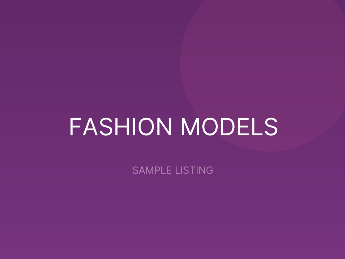 Product Demo Host for Trade Fairs - sample listing placeholder