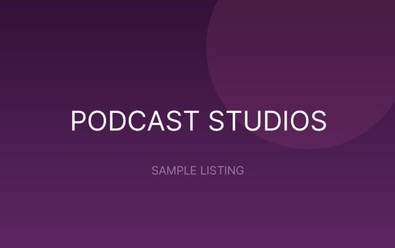 Podcast Recording Studio (Per Hour) - sample listing placeholder