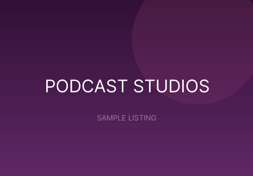 Podcast Recording Studio (Per Hour) - sample listing placeholder