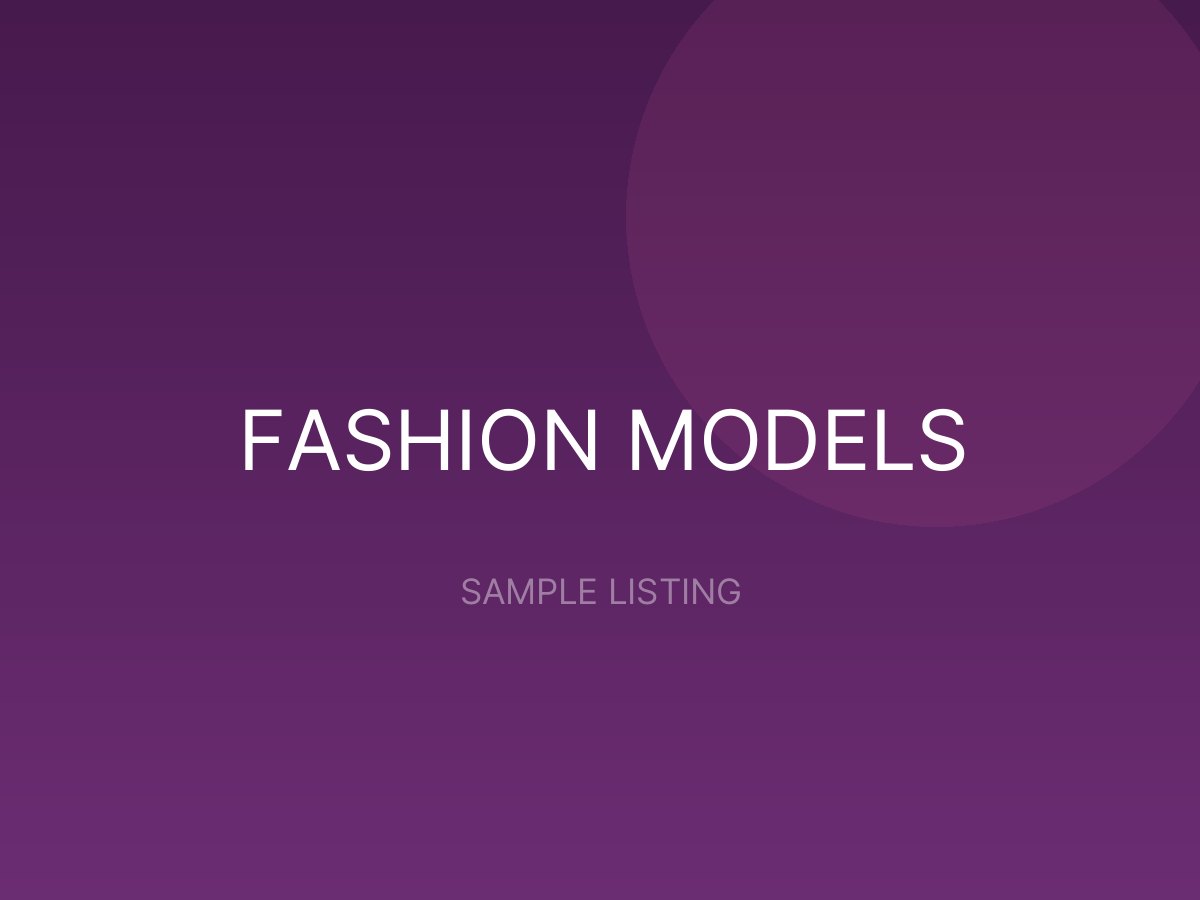 Mall Activation & Sampling - sample listing placeholder
