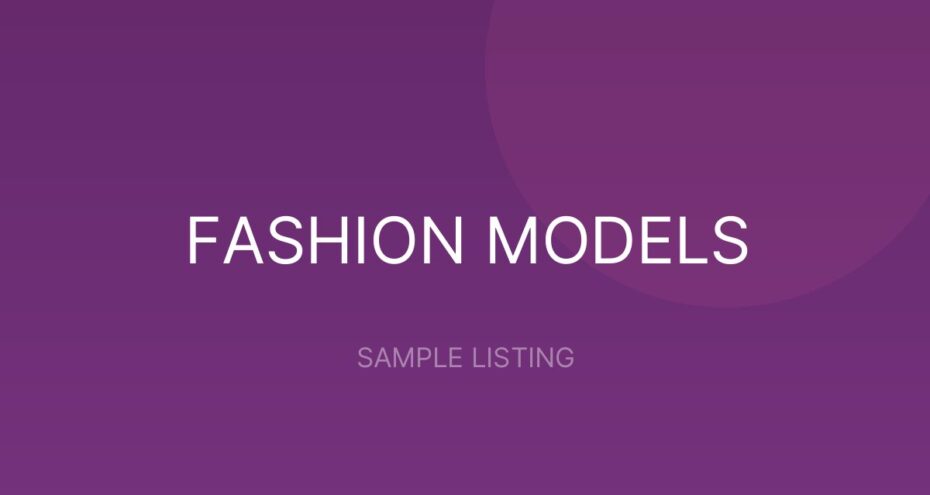 Auto & Trade Show Presence - sample listing placeholder