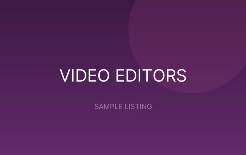 Product Video Editing (Up to 5 Minutes) - sample listing placeholder
