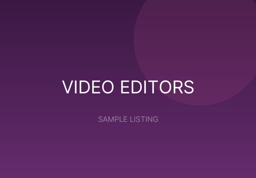 Product Video Editing (Up to 5 Minutes) - sample listing placeholder