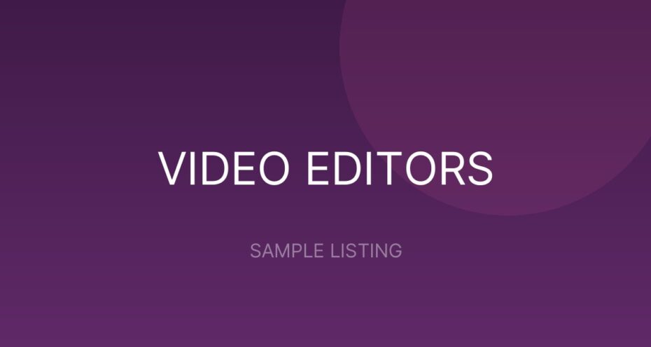 Product Video Editing (Up to 5 Minutes) - sample listing placeholder