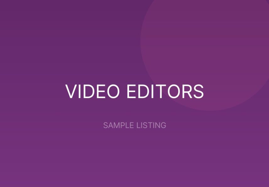 Wedding Film Editing - sample listing placeholder