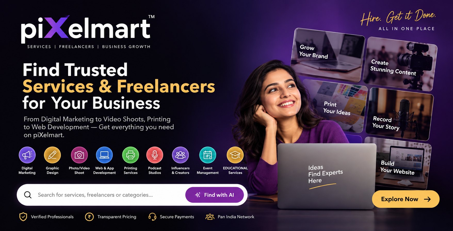 piXelmart — find trusted services and freelancers for your business